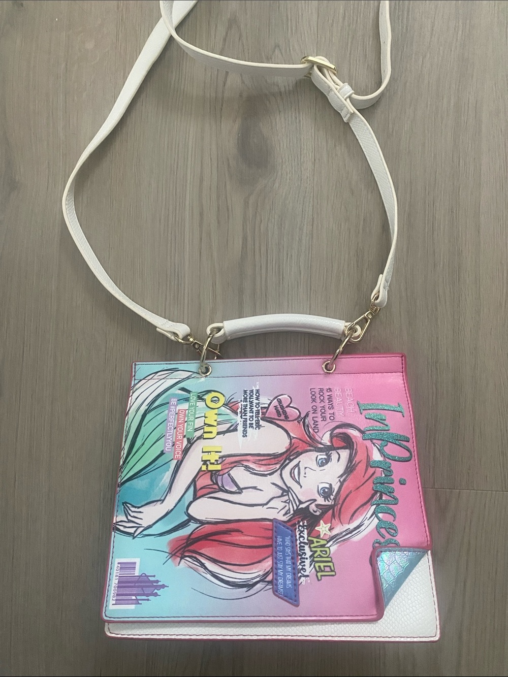 Danielle Nicole Pink, Teal & White Ariel Illustrated Crossbody